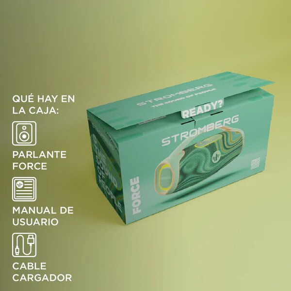 PARLANTE STROMBERG FORCE BLUETOOTH 40W VERDE