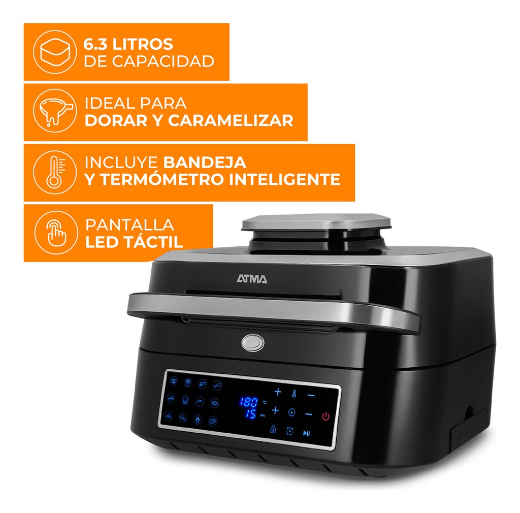 Freidora De Aire Y Grill Digital Atma Fr901dp 6.3 Litros