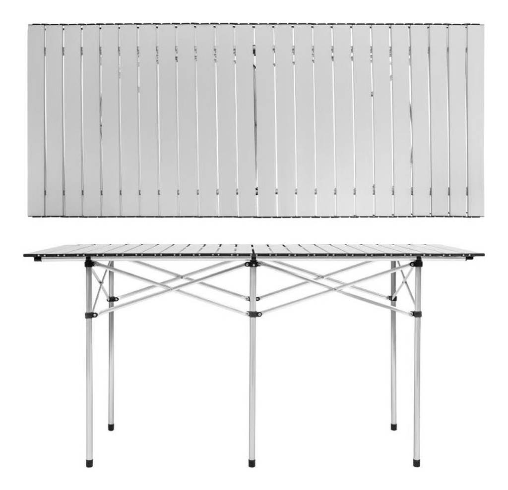 MESA ALUMINIO PONTEC DS618-AL DOBLE ENROLLABLE