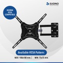 SOPORTE DE TV SUONO HOG0010 14" A 42" CON BRAZO MOVIL