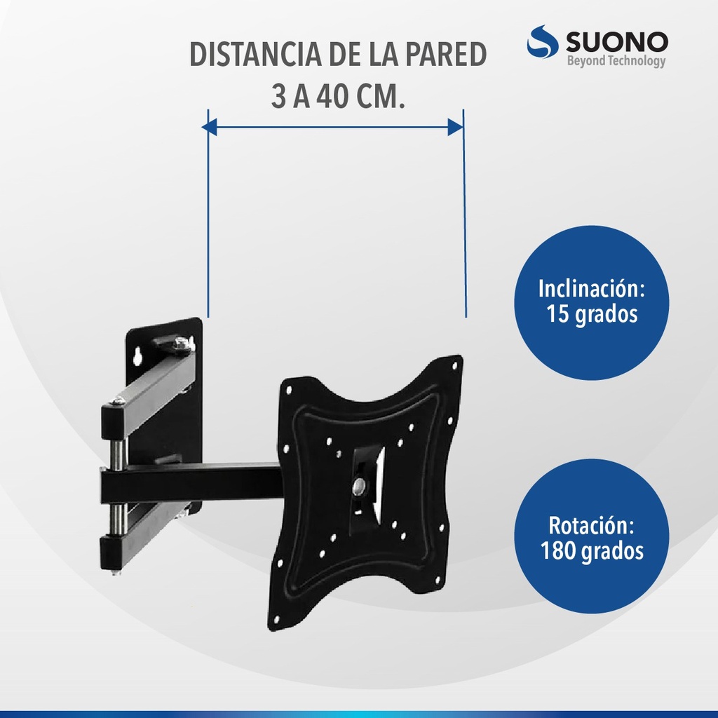 Soporte Tv Suono Hog0010 14  A 42  Con Brazo Movil