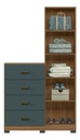 Comoda Estilo C/espejo Santo Andira 1 Puerta - 4 Cajones