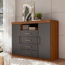 Cómoda Master Santo Andirá C/2 Puertas Y 4 Cajones Graphite