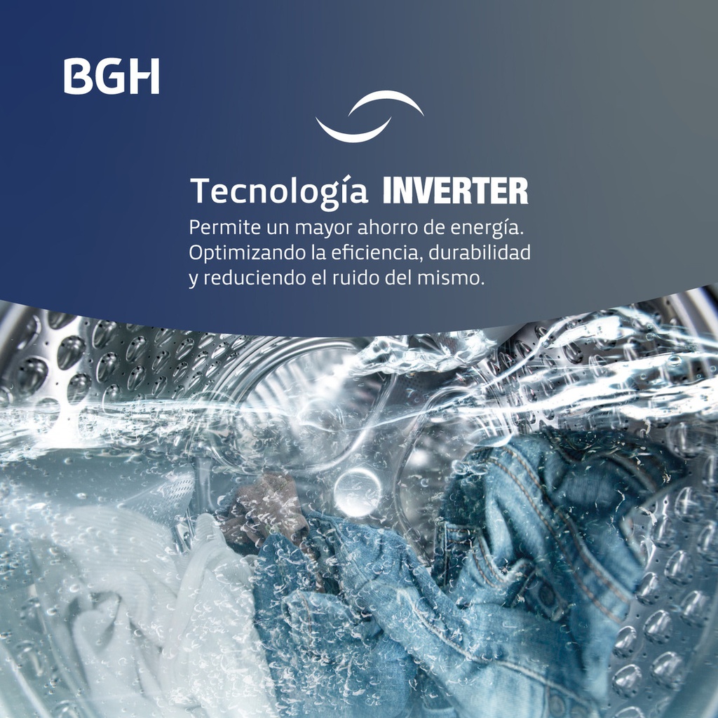 Lavarropas Automático Bgh Inverter 6kg 220v Gris Oscuro