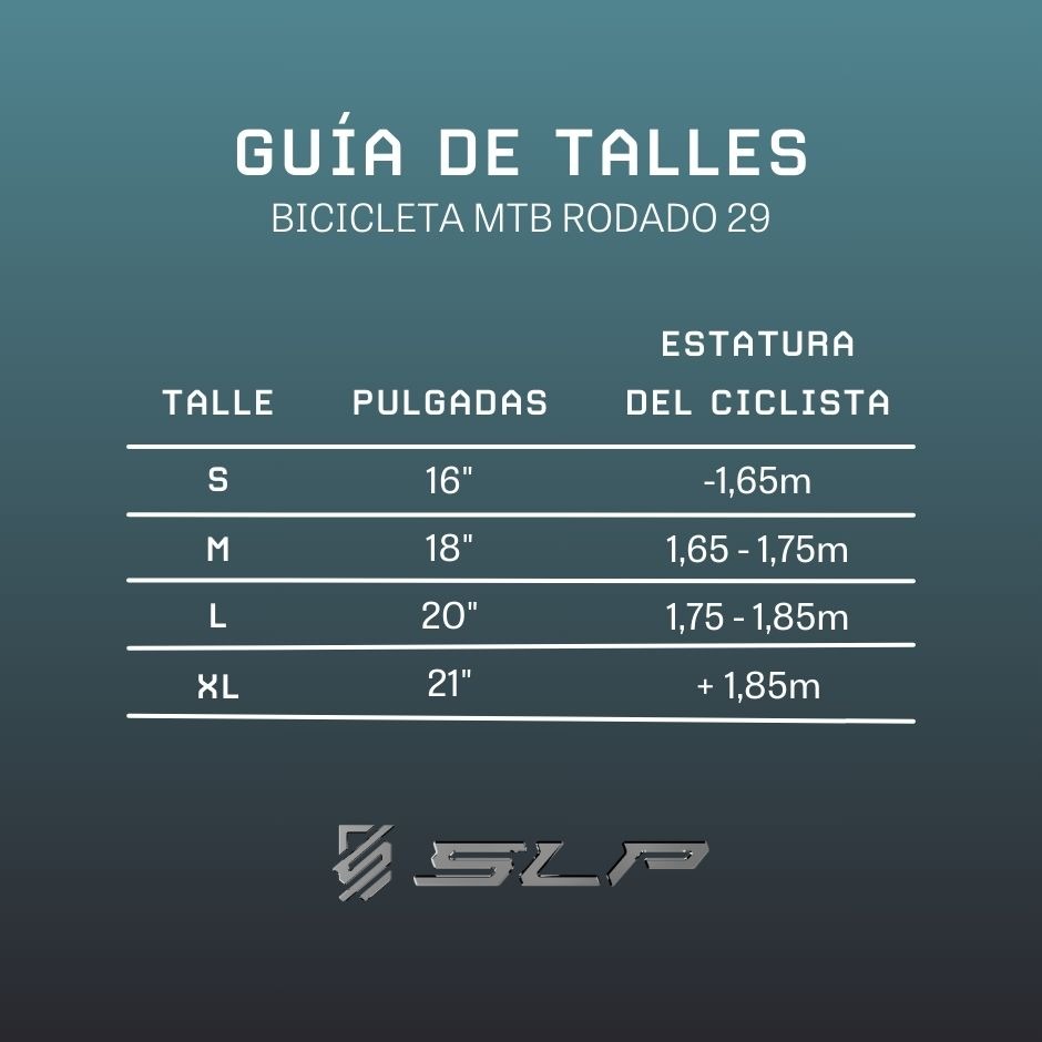 BICICLETA SLP MTB ALUMINIO 50 PRO R29 2025 T18 NG GR AU