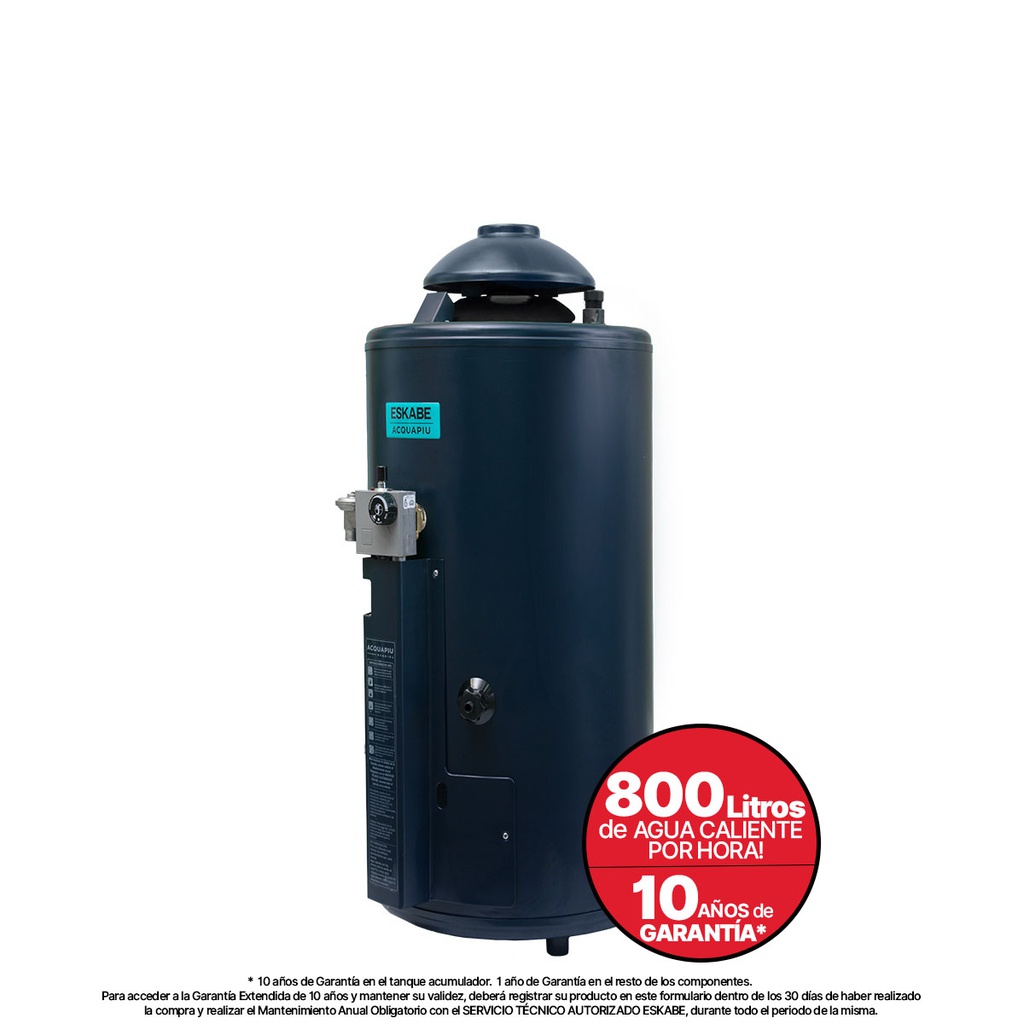 TERMOTANQUE A GAS ESKABE H800 AZUL ACQUAPIU HYBRID4 800L