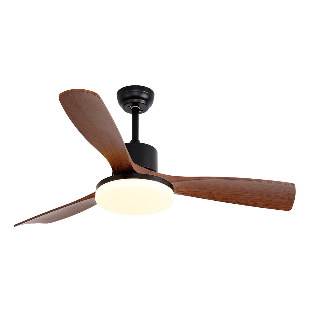VENTILADOR DE TECHO ETHEOS GVTI-VTMO CON LUZ LED 3 ASPAS NEGRO