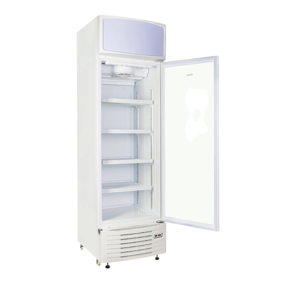 EXHIBIDORA VERTICAL PHILCO PHEV400B2 400L BLANCA
