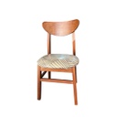 SILLA INMACOL NORWAY 146-3 CASTAÑO ESTAMPADO PANA BLANCO