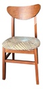 Silla Inmacol Norway 146-3 Castaño Estampado Pana Blanco