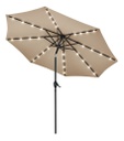 Sombrilla Kushiro Ssk-4l Solar Con Luz Interna Bla