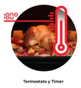 Horno Gas Touch Longvie H6900gt C/vent. Grill Eléct. Grafito