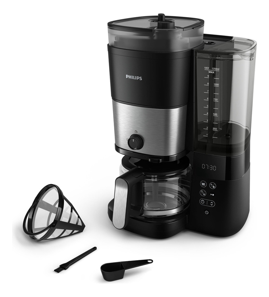 Cafetera Philips Grind &amp; Brew Hd7900/50 1.5 L Negra