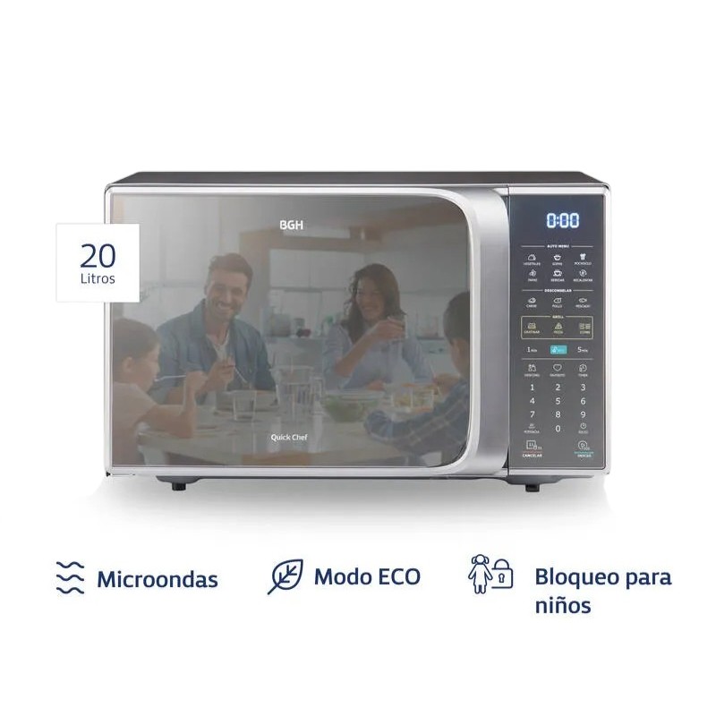 MICROONDAS BGH B120DS20I 20 L DIGITAL