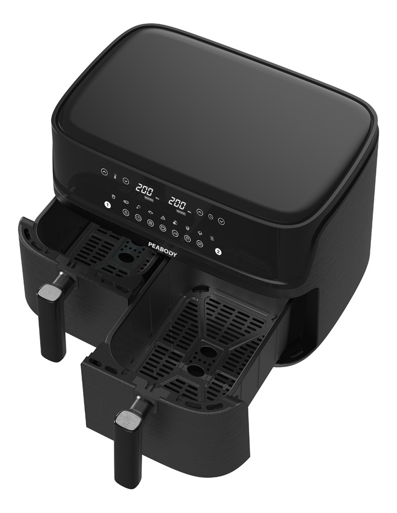 Freidora De Aire Peabody Digital Pe-afdb100n Doble Canasto 1