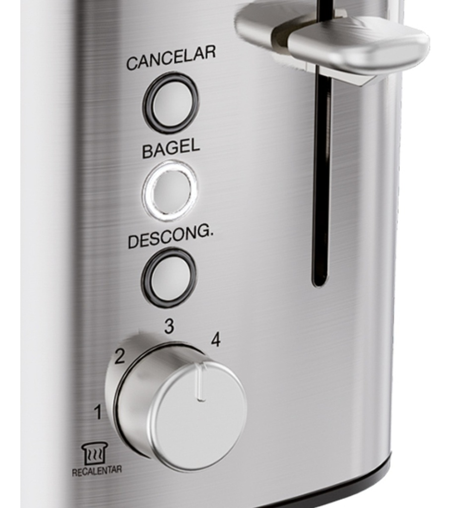 Tostadora Electrica Liliana Steeltoast Aat91 Acero Inox