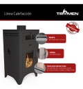 Salamandra A15 Austral Tromen Con Horno Calefactor Leña