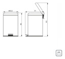 Cesto De Basura Tramontina 94538/112 12 Lt. C/pedal Ac. Inox