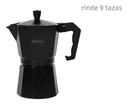 Cafetera Hudson M011 De Aluminio Total Black Italiana 9tazas