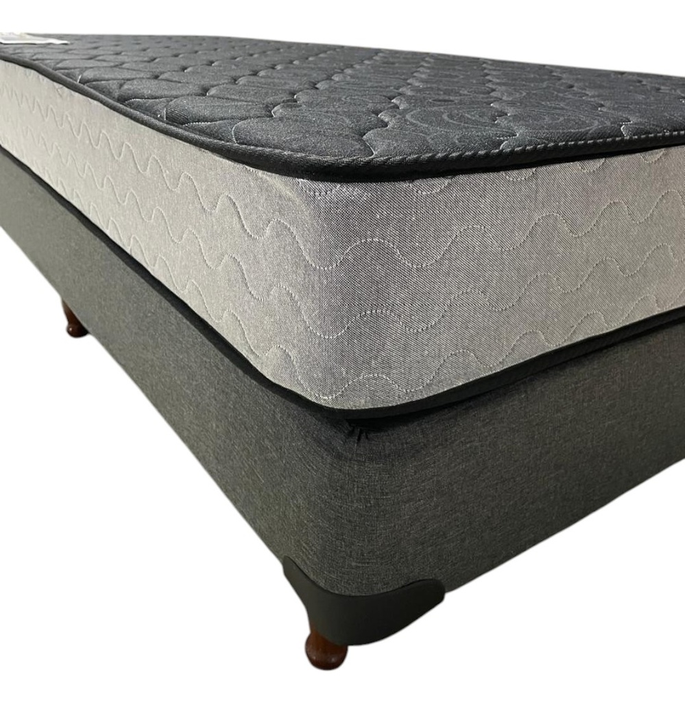 Sommier Y Colchon 1 Plaza Bardo Espuma Alta Densidad 80x190
