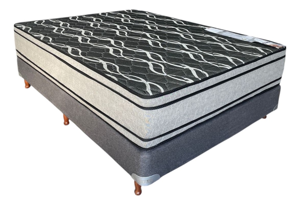 Sommier Y Colchon 2 Plaza Gala Bardo Espuma 140x190x24 Cm