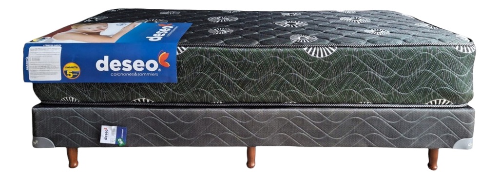 Colchón De 1 1/2 Plaza Ámbar New Deseo C/resorte 90x190 Cm