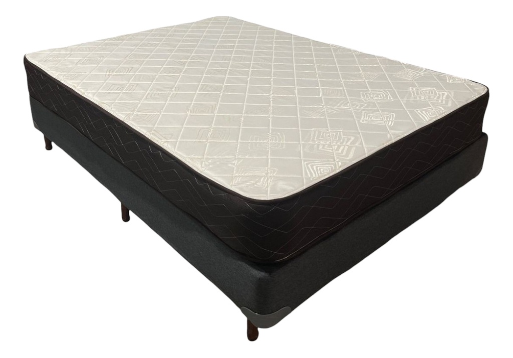 Colchón 2 Plazas Spring Black Gani  C/resorte 140x190x22 Cm