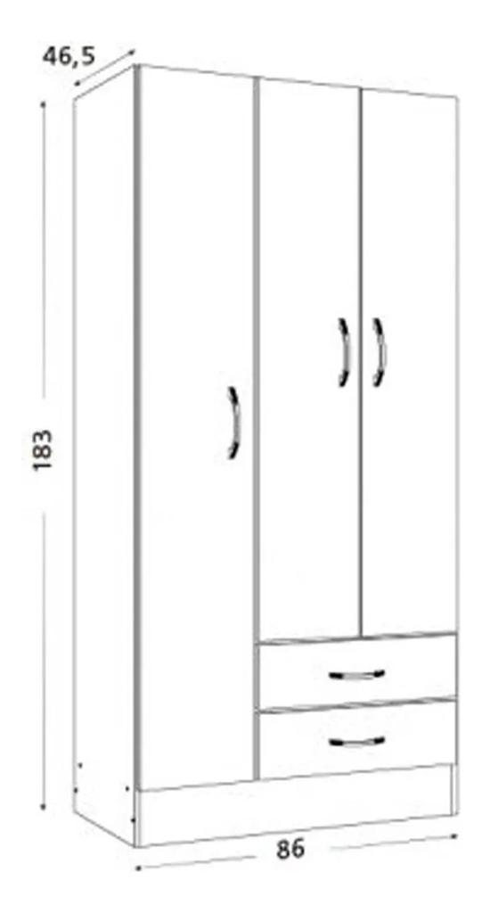 Placard Ricchezze Tana Plus 3 Ptas 34810128 Fresno Blanco
