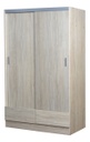 Placard Ricchezze Tana Plus 2 Ptas Corredizo Fresno Blanco