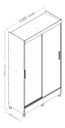 Placard Fit Santo Andirá C/2 Puertas Y Espejo Jet/off