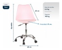 Silla De Escritorio Oficina Tulip Ruedas Giratoria Rosa