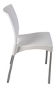 Silla Boston Garden Life Patas De Aluminio Blanca