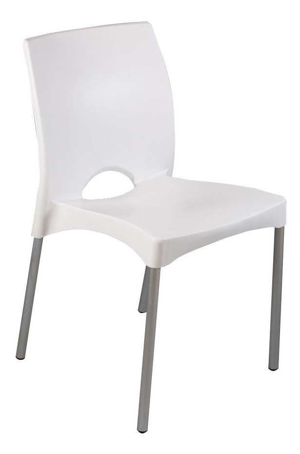 Silla Boston Garden Life X 6 Und - Patas De Aluminio Blanca