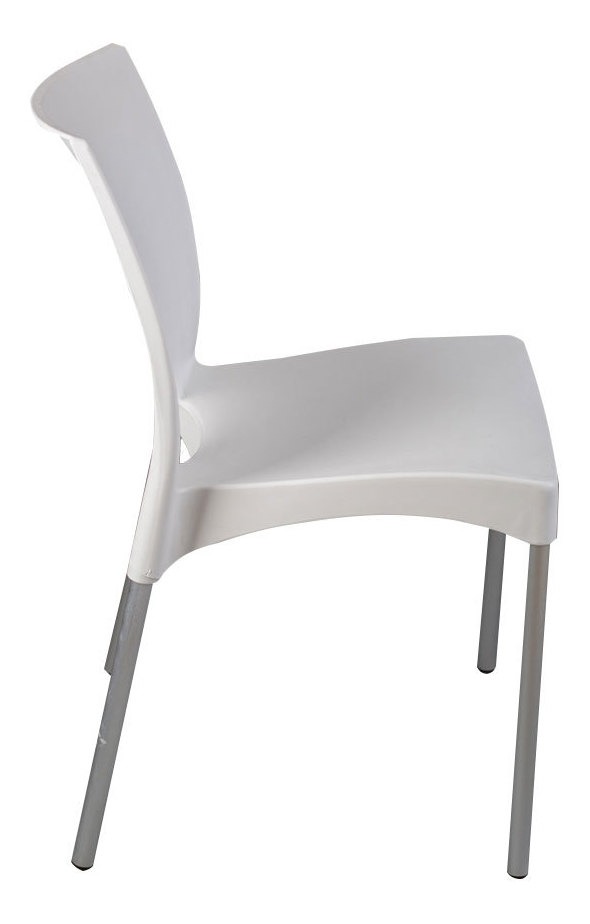 Silla Boston Garden Life X 6 Und - Patas De Aluminio Blanca