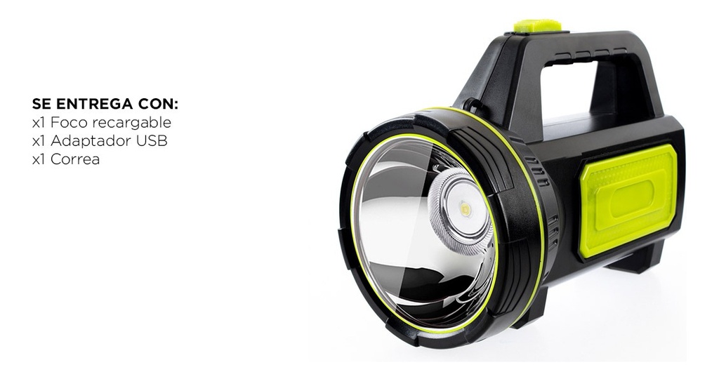 Linterna Led Gadnic Tm6060 Recargable Usb