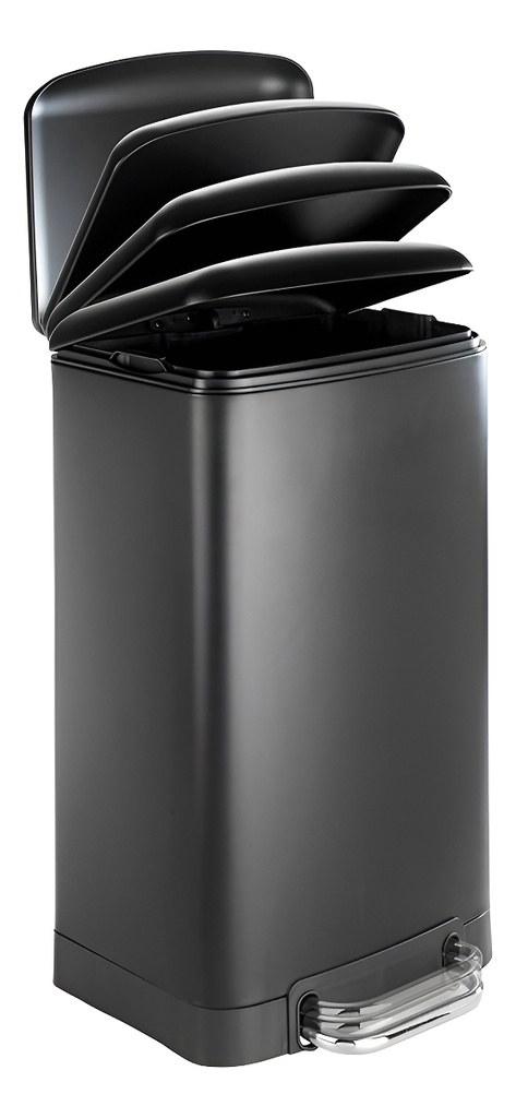 Cesto Vonne Ccri 12ln Acero Negro Rectangular 12l