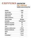Calefactor Tiro Balanceado  U  Coppens 2500 Kcal Salida Izq