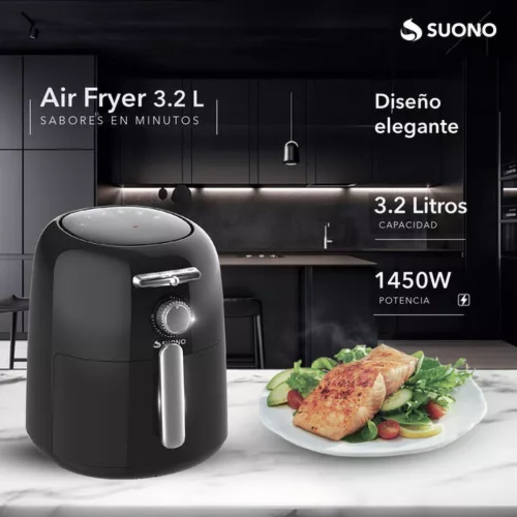 Freidora De Aire Suono 3.2l 1450w Negro