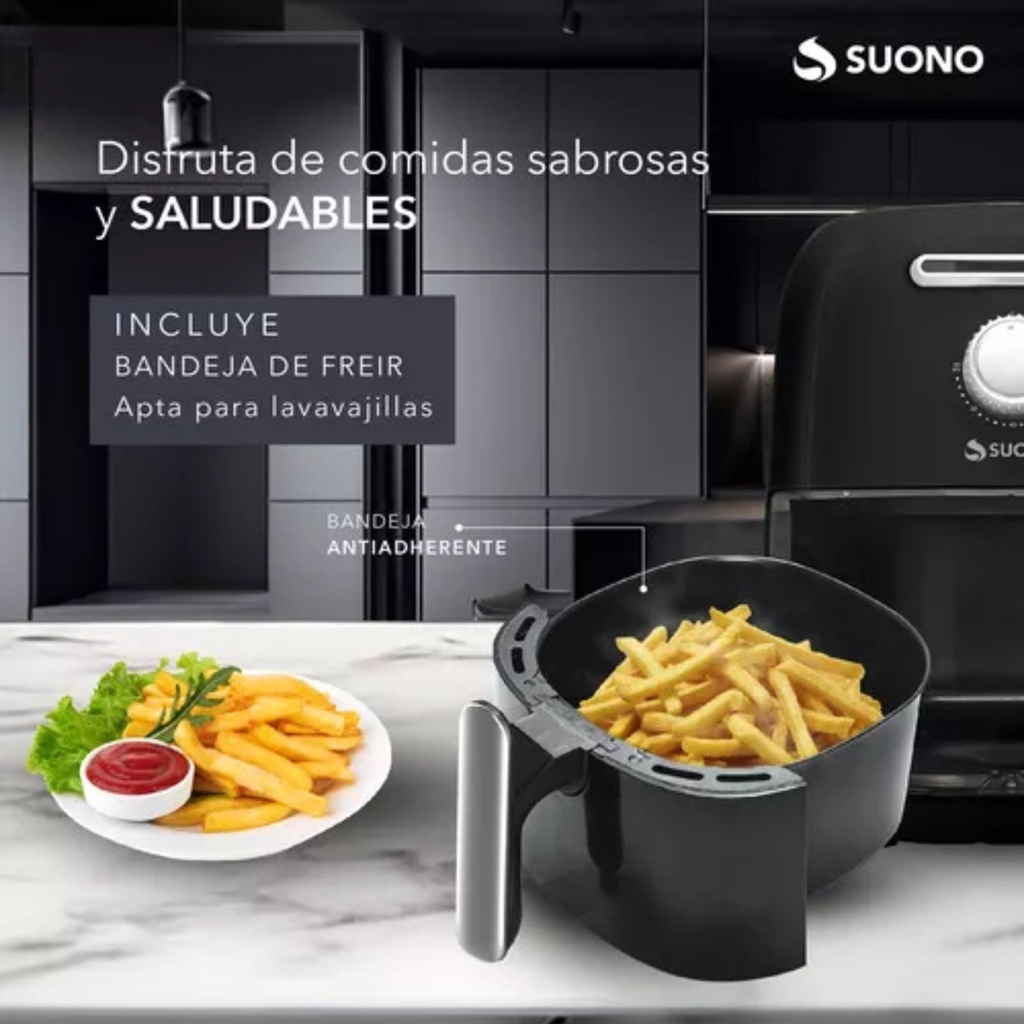 Freidora De Aire Suono 3.2l 1450w Negro