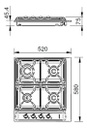 Anafe Longvie A6600rxf Multigas 60cm Acero Inoxidable