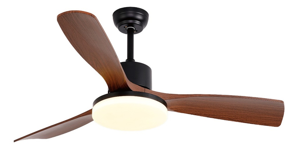 Ventilador De Techo Etheos Gvti-vtmo Con Luz  3 Aspas Negro