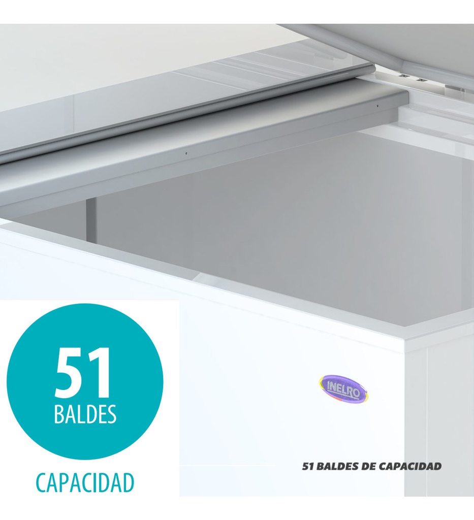 Freezer Horizontal Pozo Inelro Fih 1000 937l 2 Tapas Blanco