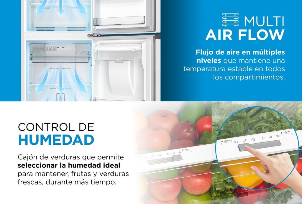 Heladera Inverter No Frost Midea Blanca Top Mount 340 Litros