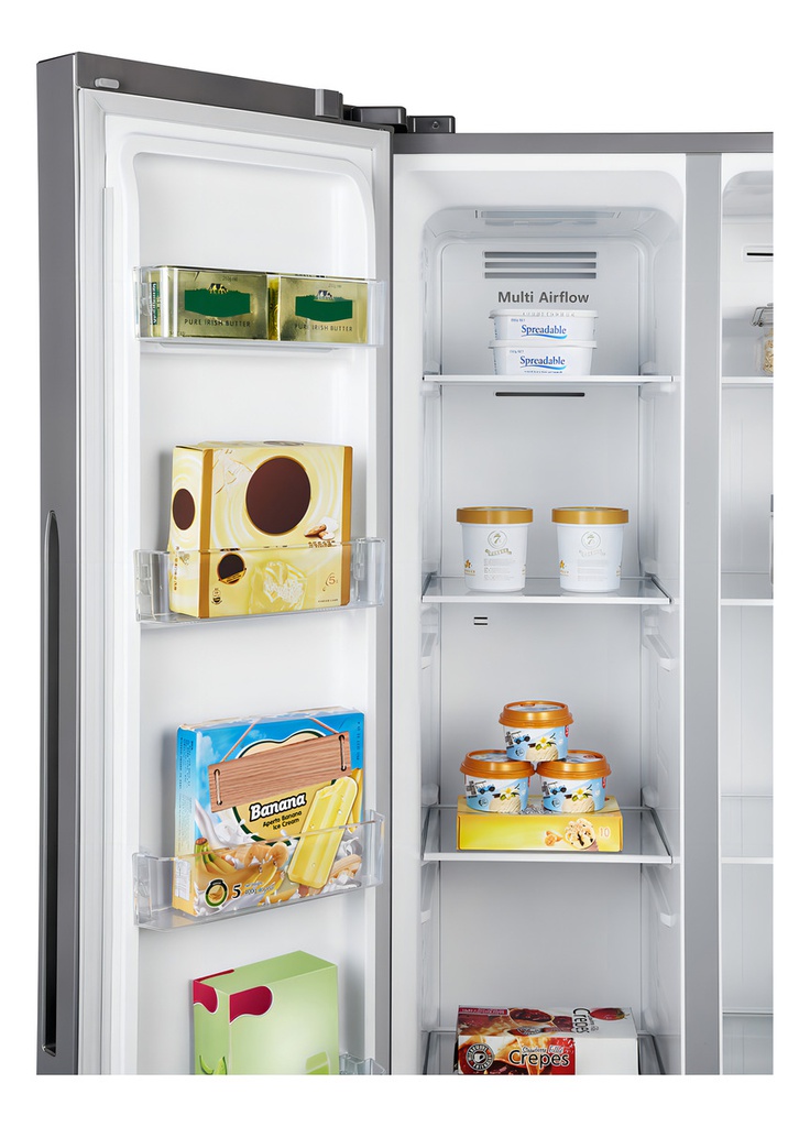 Heladera Hisense Rs3n428nad 428l Side By Side Nofrost Silver
