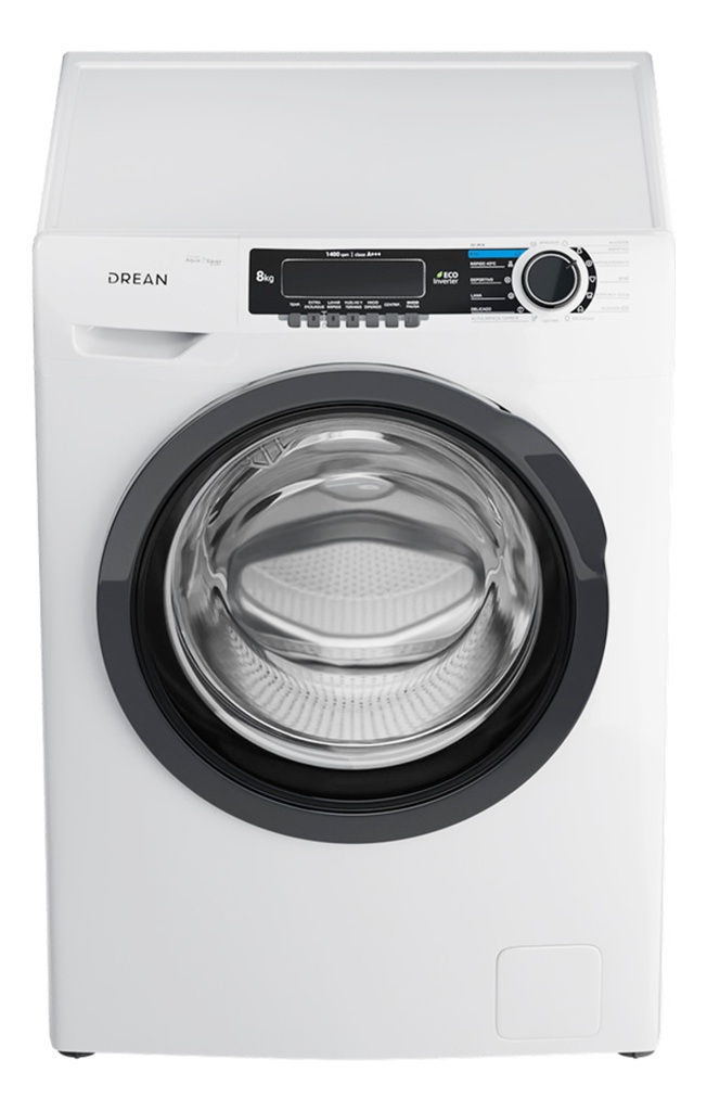 Lavarropas Drean Lfdr0814sb08 Frontal 8kg Inverter Blanco