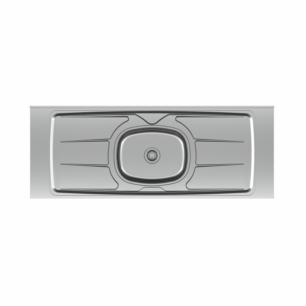 MESADA ORLANDI GHELPLUS 1,40 x 53 ACERO INOX B.CENTRAL COD 42