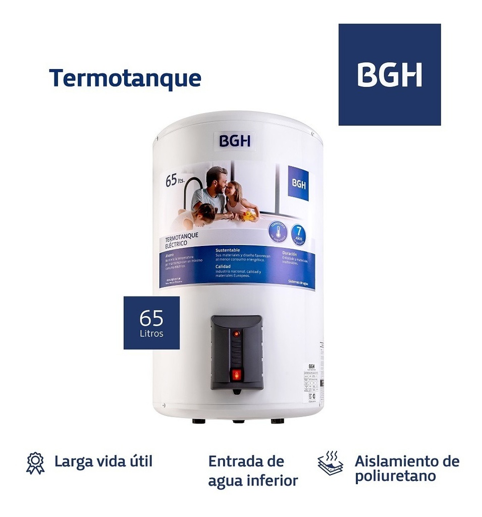 Termotanque Eléctrico Bgh Bte-065ec15md Blanco 65l 220v
