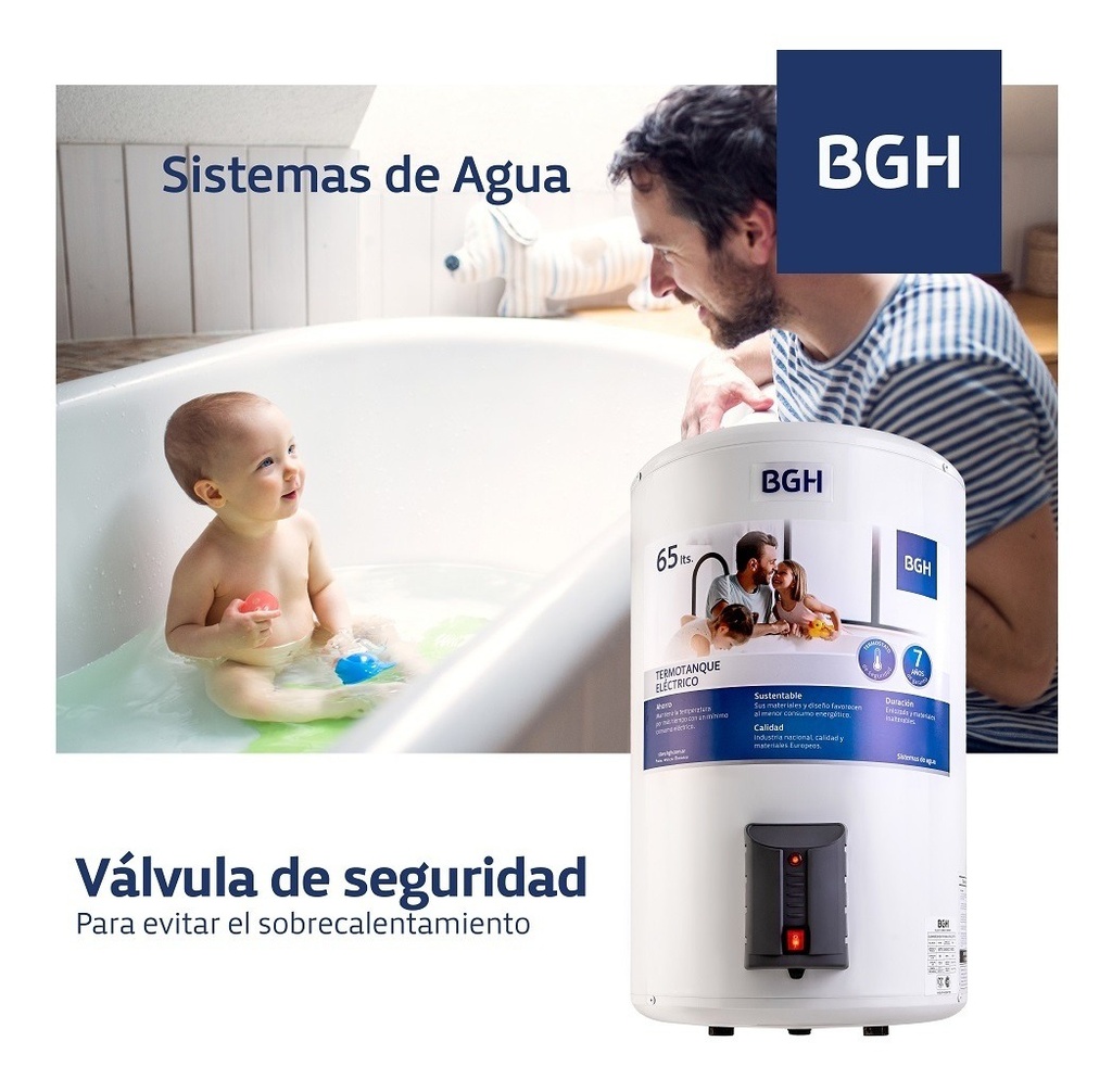 Termotanque Eléctrico Bgh Bte-065ec15md Blanco 65l 220v