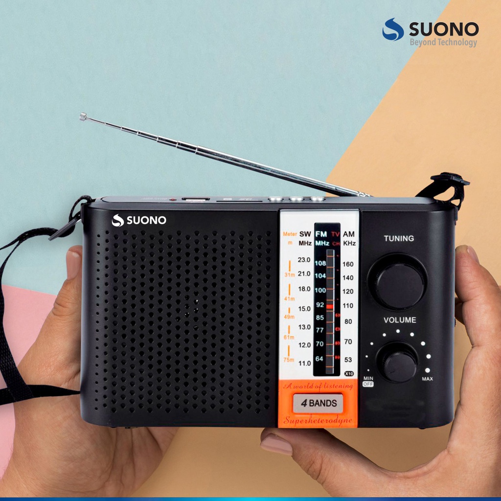 Radio Portatil Suono Ayv01234 Am Fm Color Negro