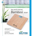 Balanza Digital Silfab Be207 Bamboo Encendido Automatico